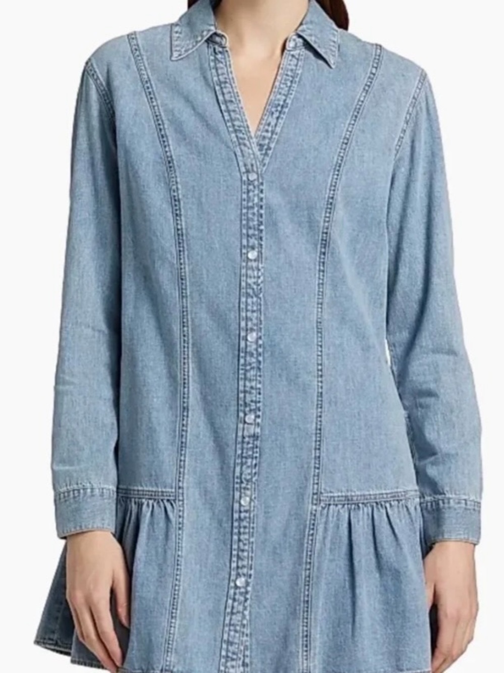 Veronica Beard Catherine Chambray Tunic Dress